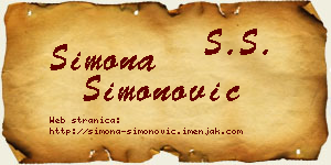 Simona Simonović vizit kartica